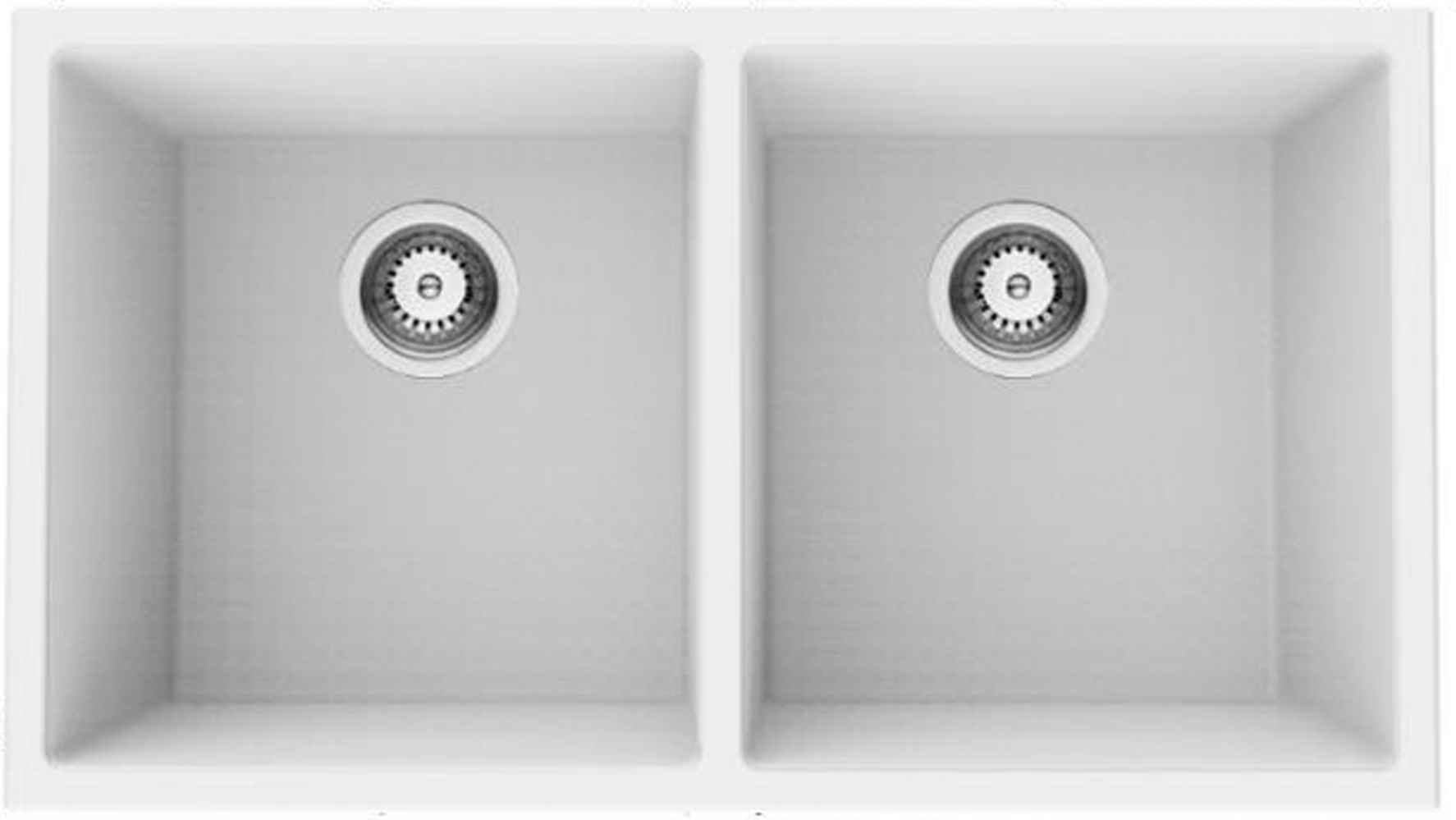 32-in. W CSA Approved White Granite Composite Kitchen Sink With 2 Bowl