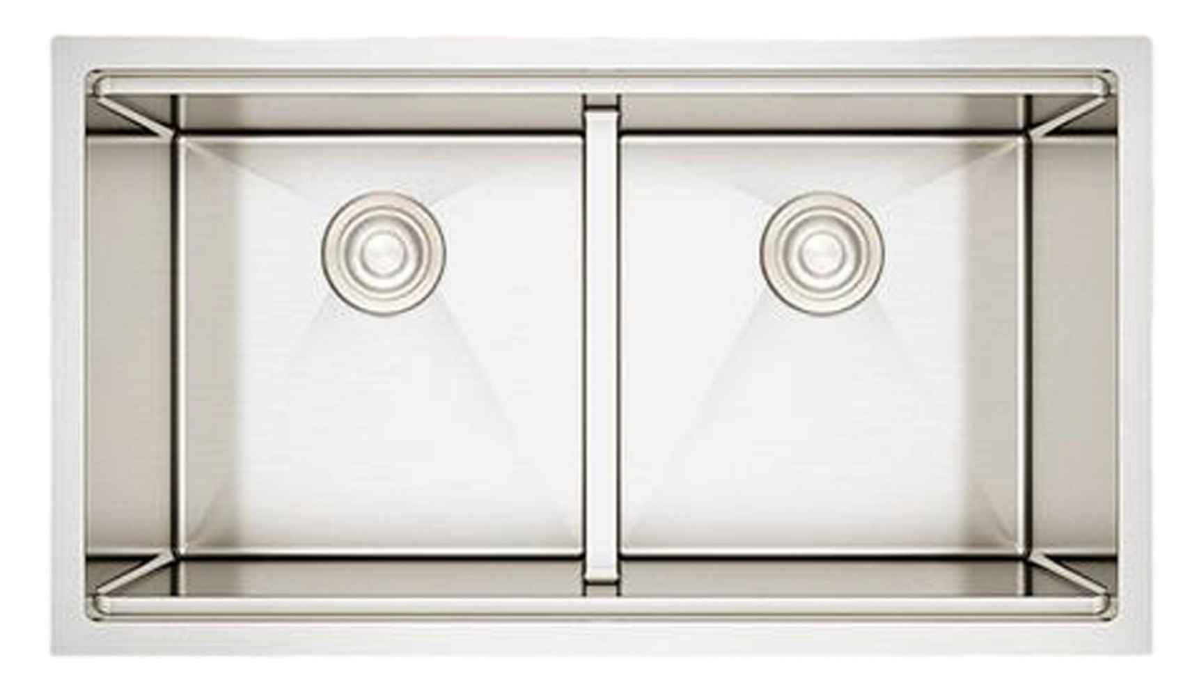 32-in. W CSA Approved Stainless Steel Kitchen Sink With 2 Bowl And 16 Gauge