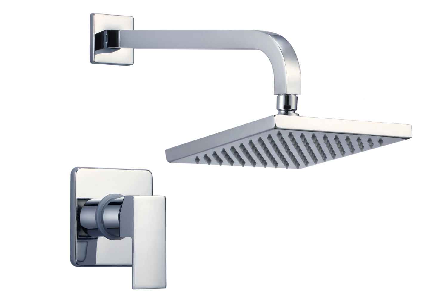 7.68-in. x 5.51-in. Shower Kit Chrome Stainless Steel