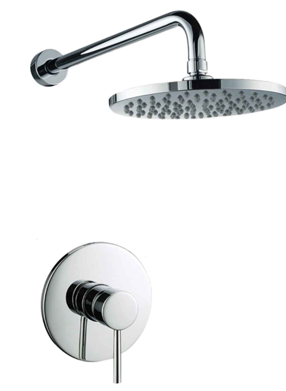 7.87-in. x 6.3-in. Shower Kit Chrome Stainless Steel