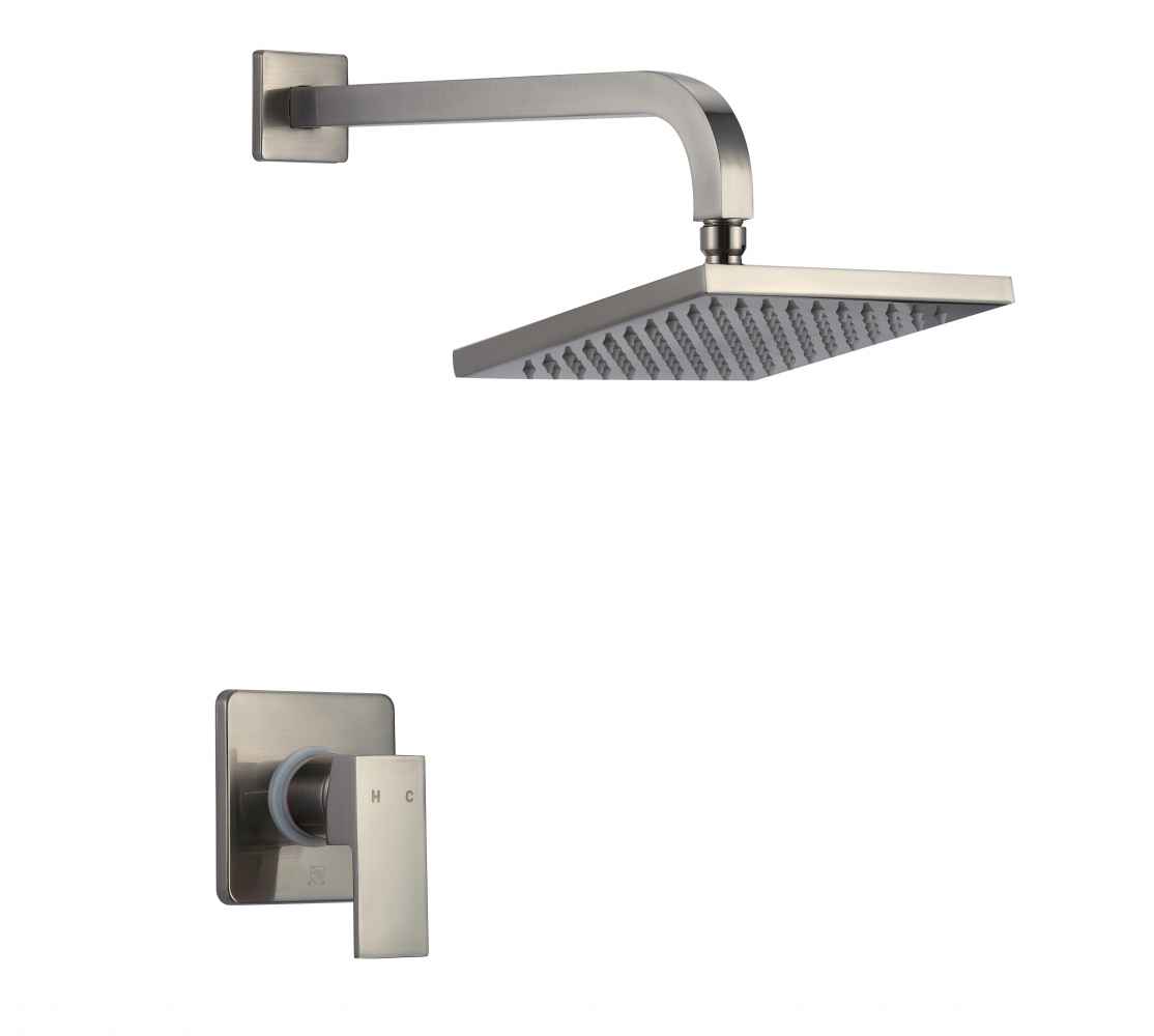 7.68-in. x 5.51-in. Shower Kit Brushed Nickel Stainless Steel