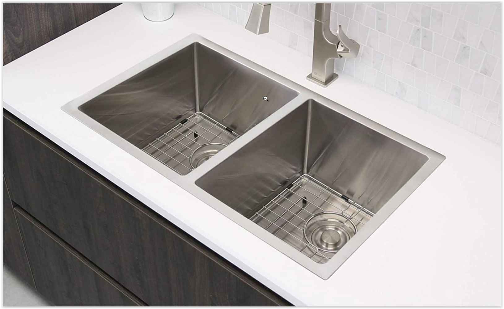 29-in. W CUPC Approved Stainless Steel Kitchen Sink With 2 Bowl And 18 Gauge