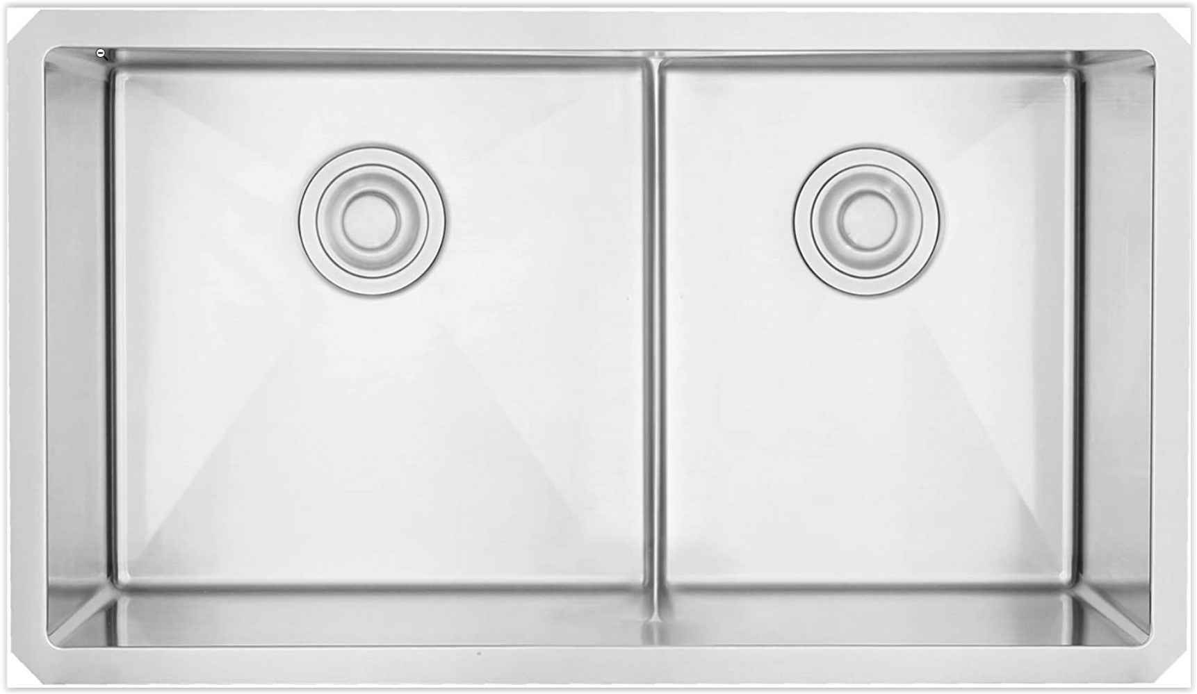 29-in. W Undermount Brushed Nickel Kitchen Sink Set For Deck Mount Drilling - Strainer Included