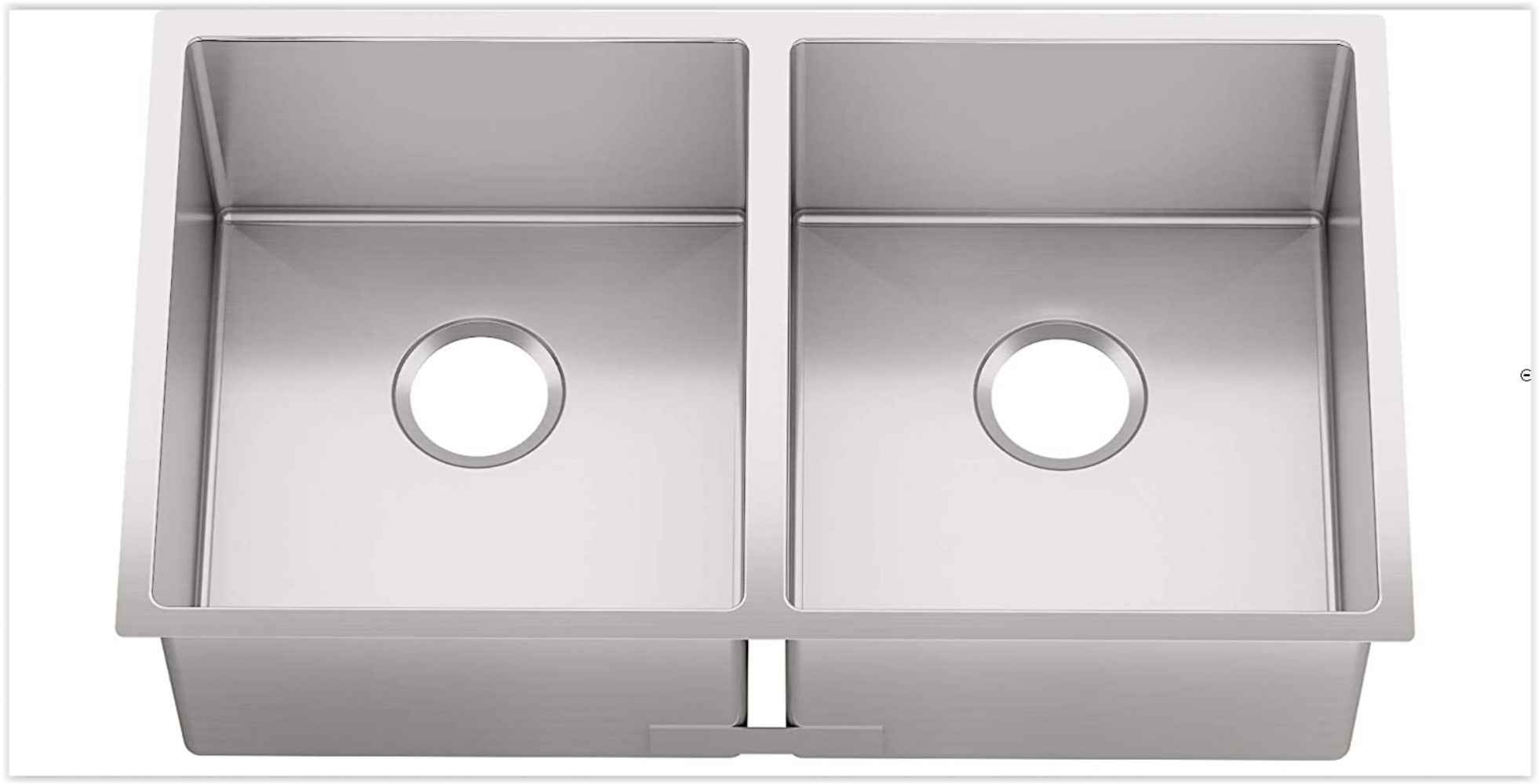 29-in. W Undermount Brushed Nickel Kitchen Sink Set For Deck Mount Drilling - Strainer Included