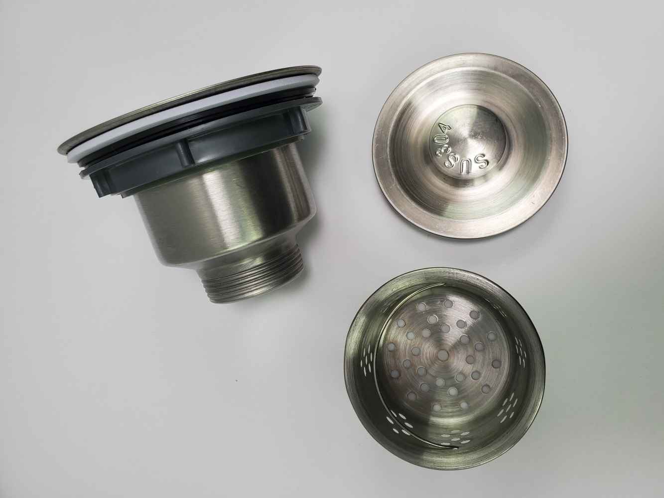 25-in. W Above Counter Brushed Nickel Kitchen Sink Set For 1 Hole Center Faucet - Strainer Included