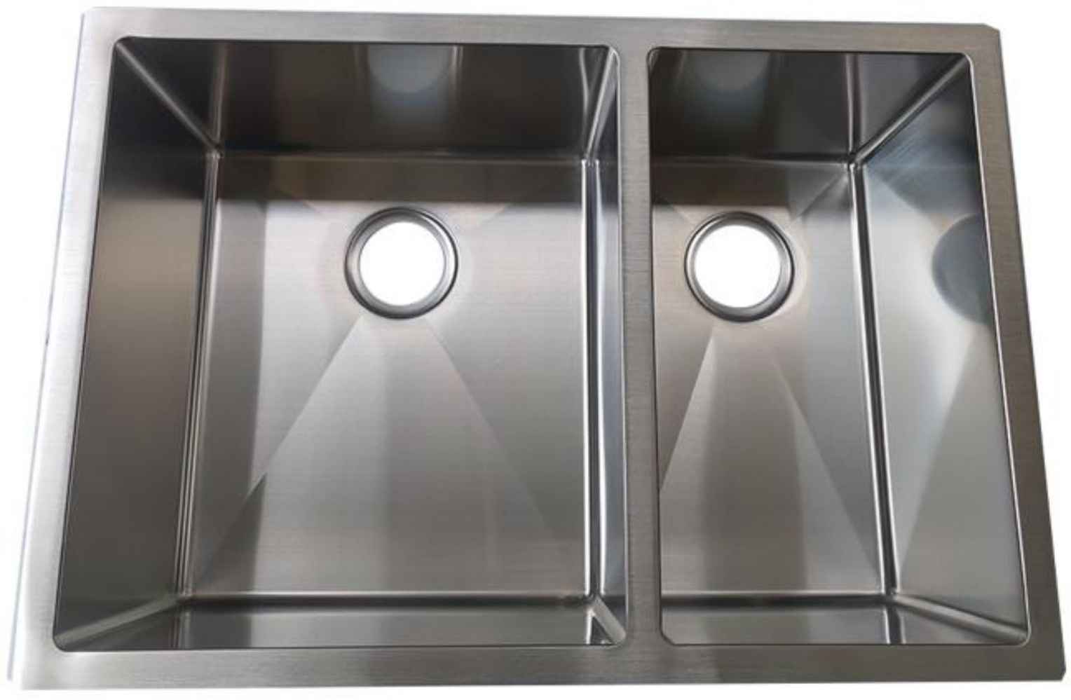 29-in. W Undermount Brushed Nickel Kitchen Sink Set For Wall Mount Drilling - Strainer Included