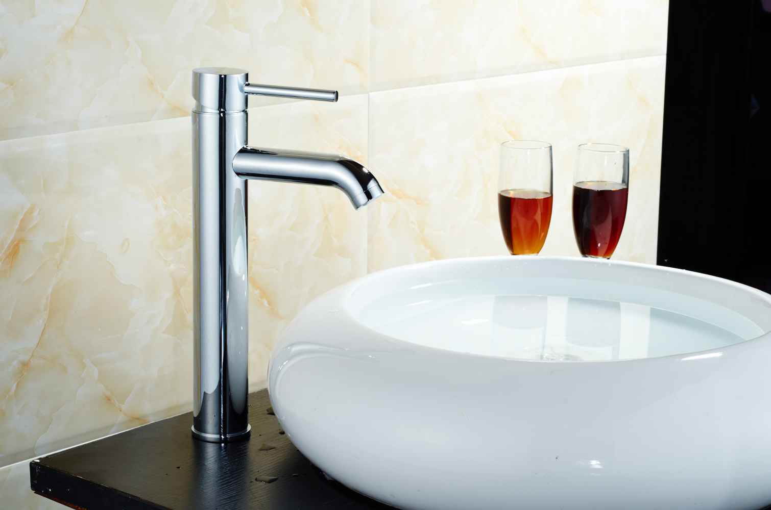 15.75-in. x 15.75-in. Square Bathroom Vessel Sink Set White Enamel Glaze
