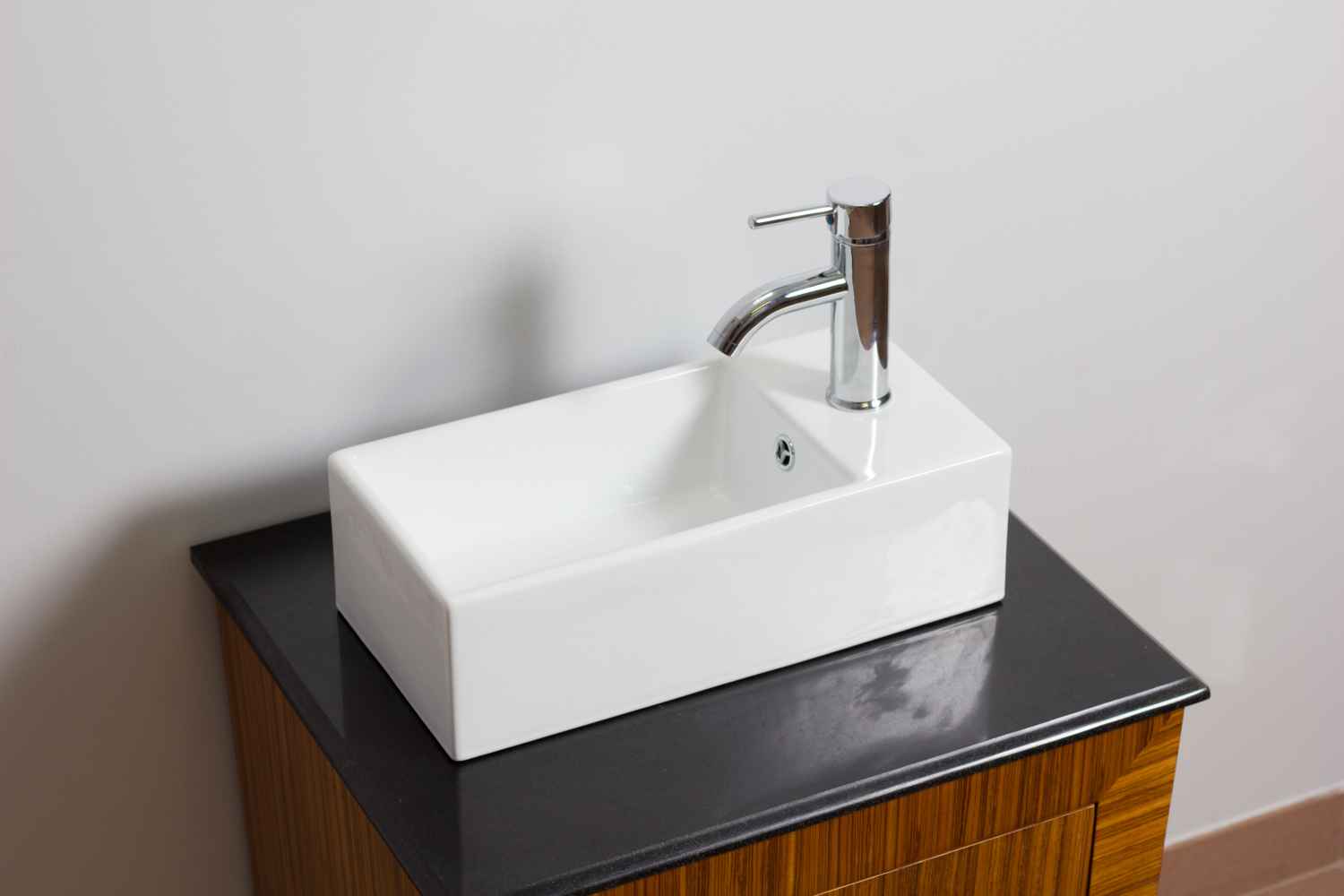 19.25-in. x 9.5-in. Rectangle Bathroom Vessel Sink Set White Enamel Glaze