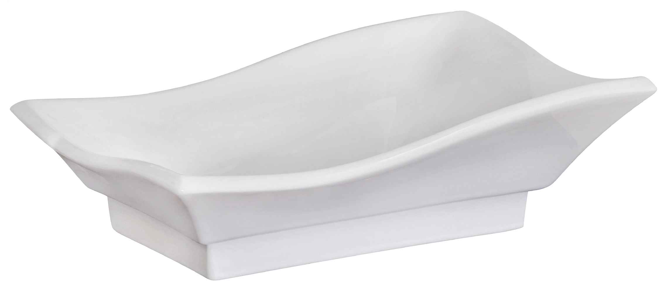 20-in. x 14-in. Unique Bathroom Vessel Sink Set White Enamel Glaze
