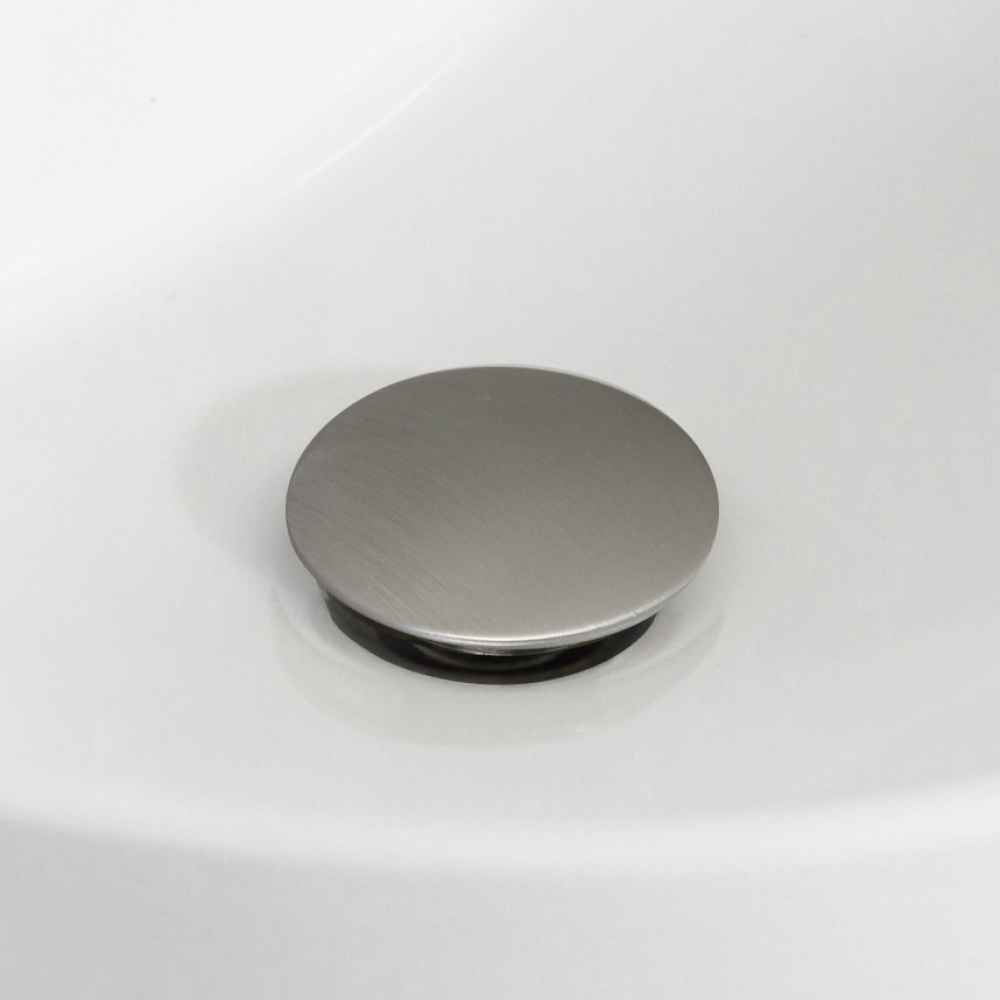 17.5-in. x 17.5-in. Square Bathroom Vessel Sink Set White Enamel Glaze
