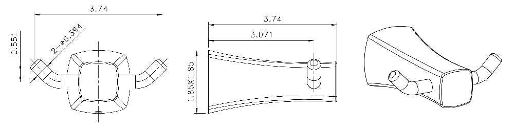 4.13-in. x 1.85-in. Robe Hook Chrome Stainless Steel