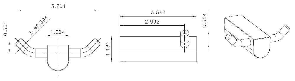 4-in. x 1.4-in. Robe Hook Chrome Stainless Steel