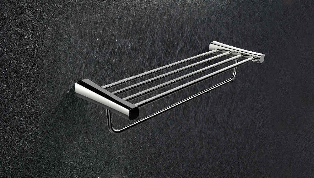 23.9 in. x 8.27 in. x 5.25 in. Chrome Towel Bar Stainless Steel