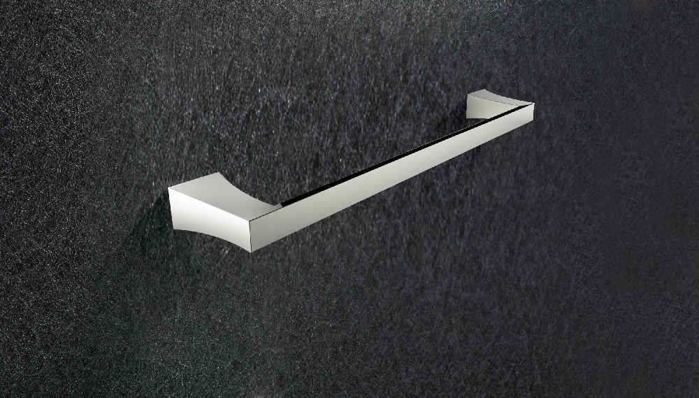 24.37 in. x 3.59 in. x 1.58 in. Chrome Towel Bar Stainless Steel