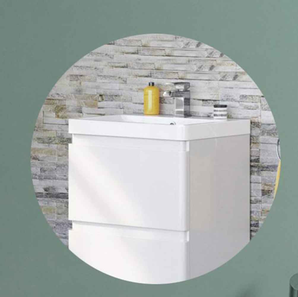 31.89-in. W 1 Hole Ceramic Top Set In White Color - Overflow Drain Incl.