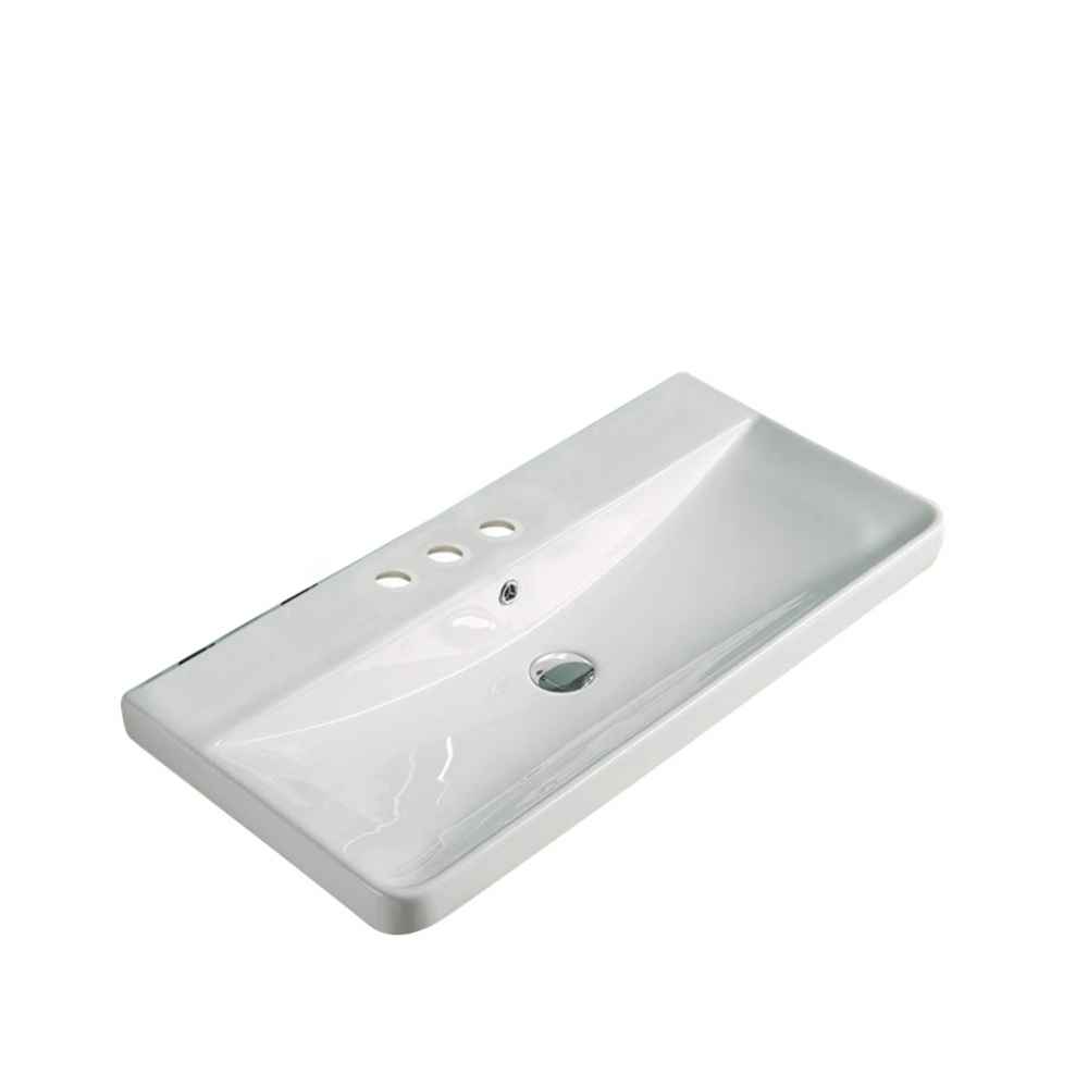 31.89-in. W 3H4-in. Ceramic Top Set In White Color - Overflow Drain Incl.