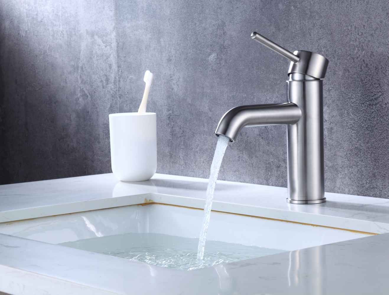 18.25-in. x 18.25-in. Round Bathroom Vessel Sink Set White Enamel Glaze
