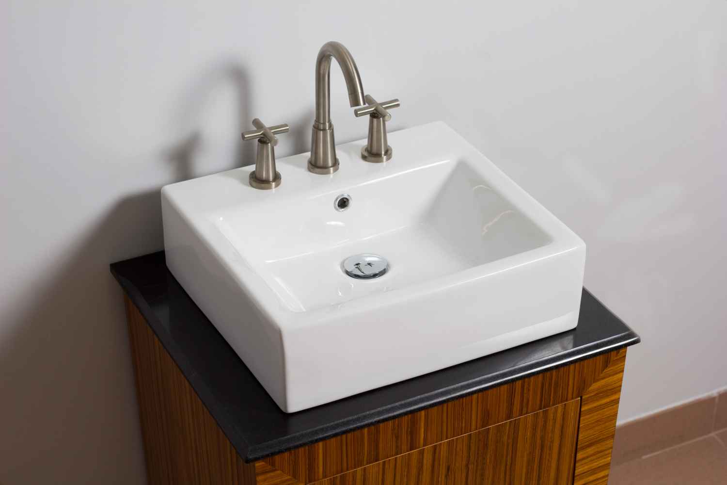 21-in. x 16.5-in. Rectangle Bathroom Vessel Sink Set White Enamel Glaze