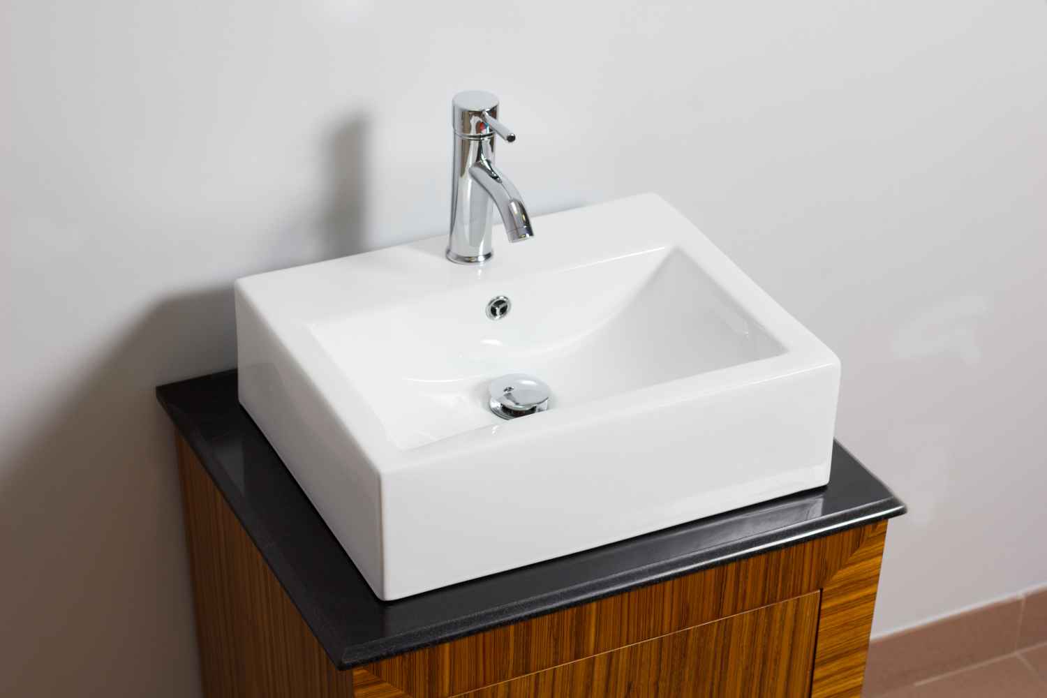 20.25-in. x 16.25-in. Rectangle Bathroom Vessel Sink Set White Enamel Glaze