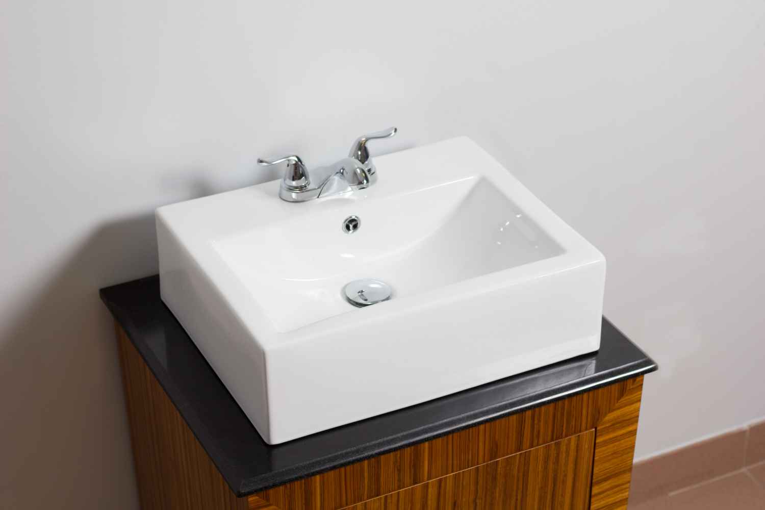 20.25-in. x 16.25-in. Rectangle Bathroom Vessel Sink Set White Enamel Glaze