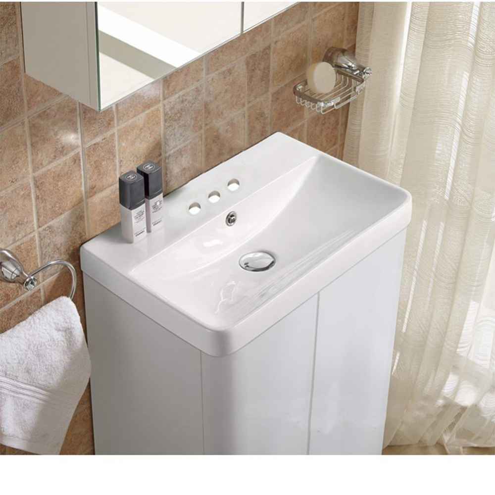 19.88-in. W 3H4-in. Ceramic Top Set In White Color - Overflow Drain Incl.