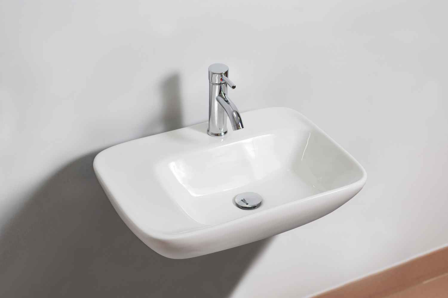 23.5-in. x 17.25-in. Rectangle Bathroom Vessel Sink Set White Enamel Glaze