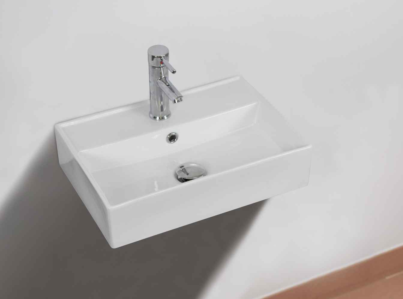 19.75-in. x 13.75-in. Rectangle Bathroom Vessel Sink Set White Enamel Glaze
