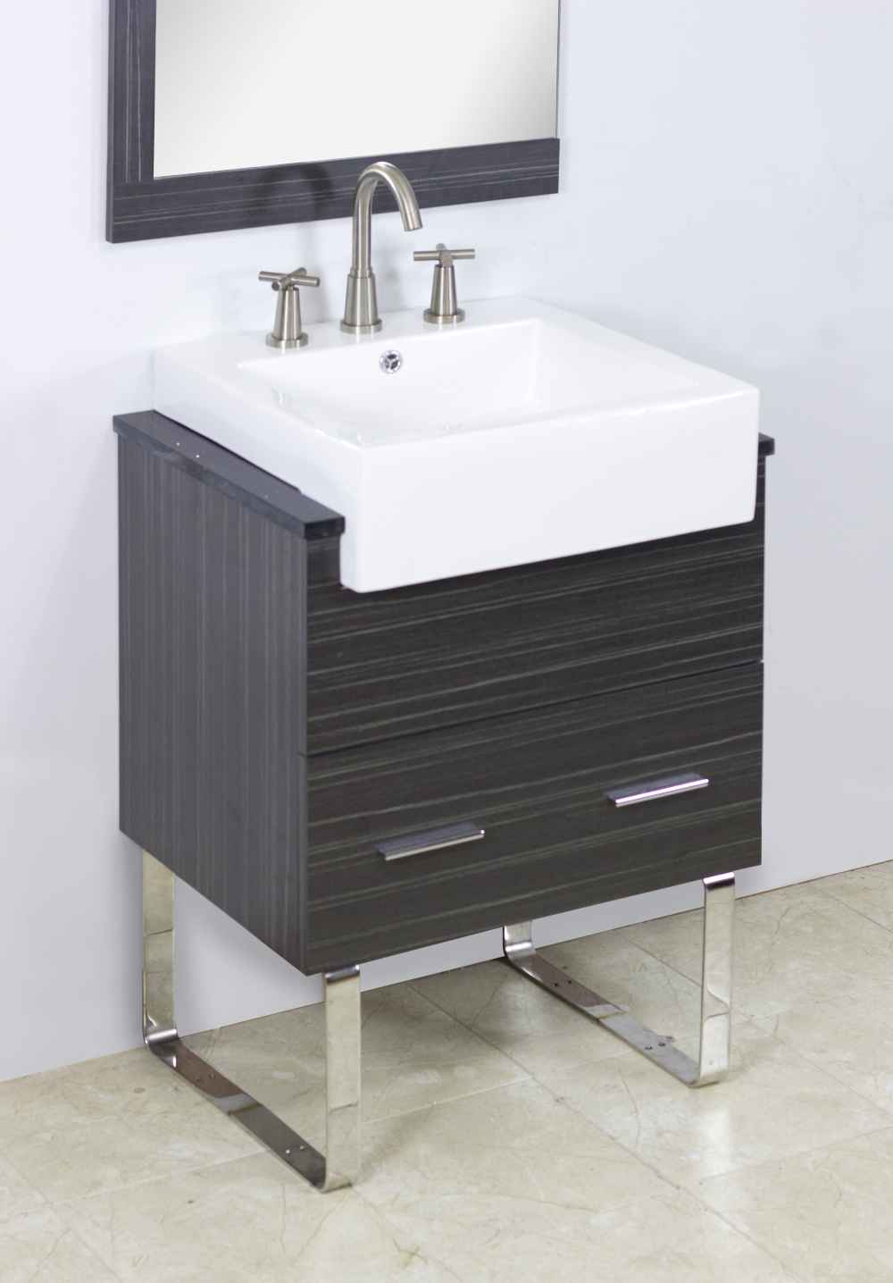 20.25-in. x 19-in. Rectangle Bathroom Vessel Sink Set White Enamel Glaze