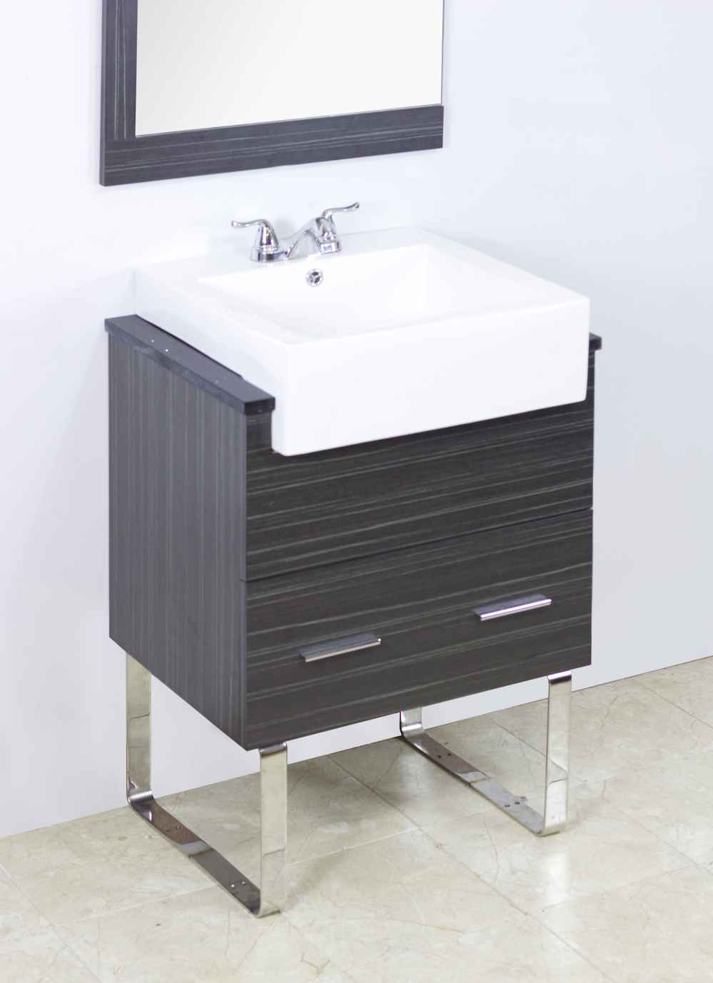 20.25-in. x 19-in. Rectangle Bathroom Vessel Sink Set White Enamel Glaze