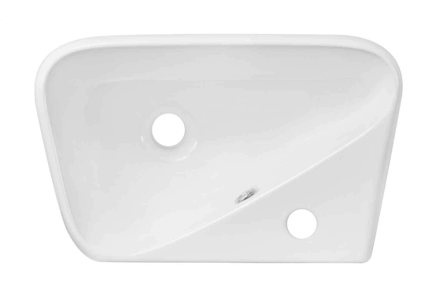 17.5-in. x 11-in. Rectangle Bathroom Vessel Sink Set White Enamel Glaze