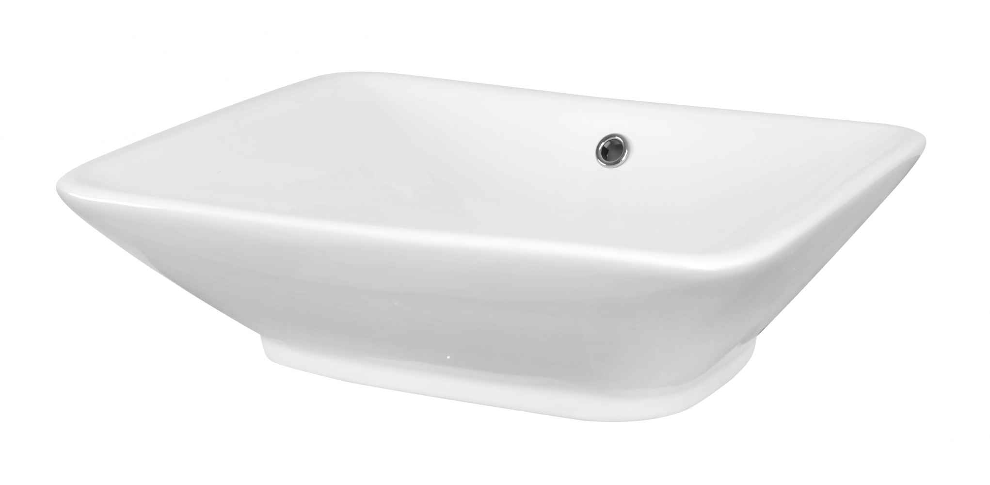 21.5-in. x 17-in. Rectangle Bathroom Vessel Sink Set White Enamel Glaze
