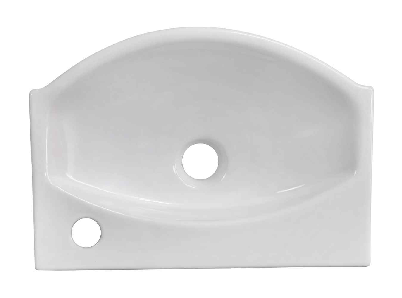 16.5-in. x 12-in. Unique Bathroom Vessel Sink Set White Enamel Glaze