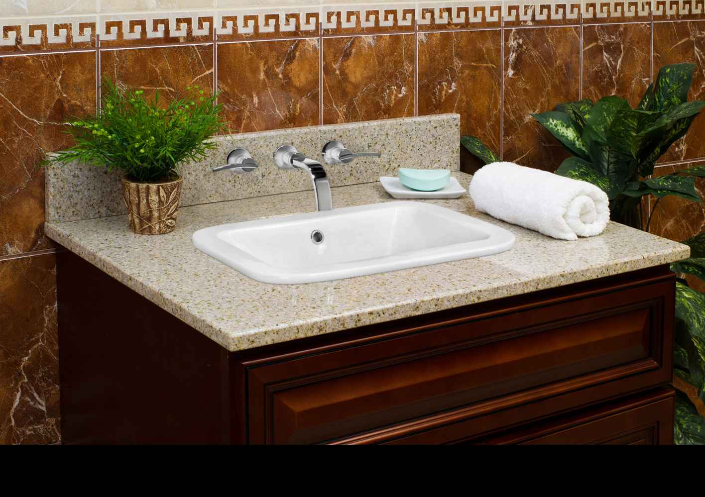21.75-in. x 16-in. Rectangle Bathroom Vessel Sink Set White Enamel Glaze