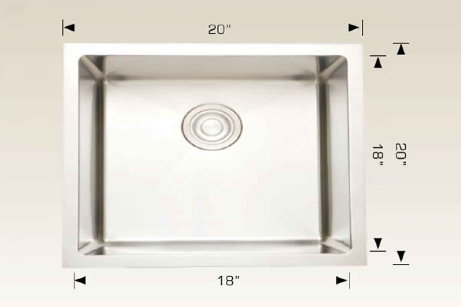 20-in. W Undermount Brushed Nickel Kitchen Sink Set For Wall Mount Drilling - Strainer Included