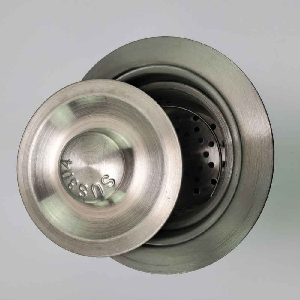 20-in. W Above Counter Brushed Nickel Kitchen Sink Set For 1 Hole Center Faucet - Strainer Included