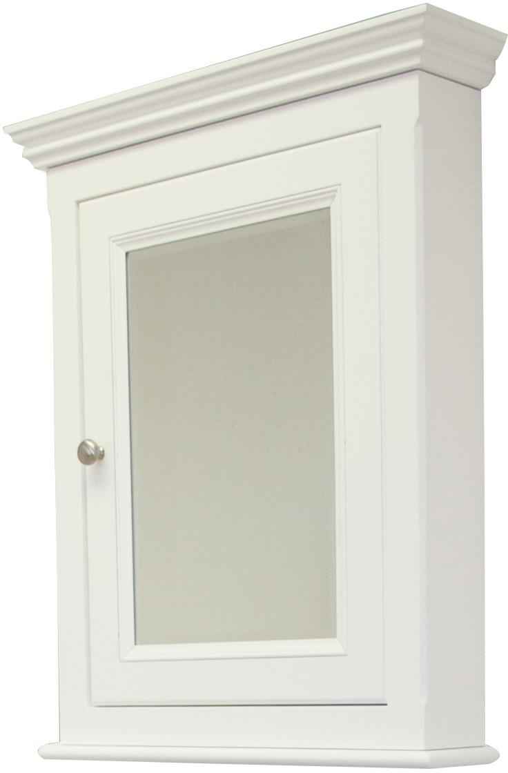 24-in. W 30-in. H Traditional Birch Wood-Veneer Medicine Cabinet In White