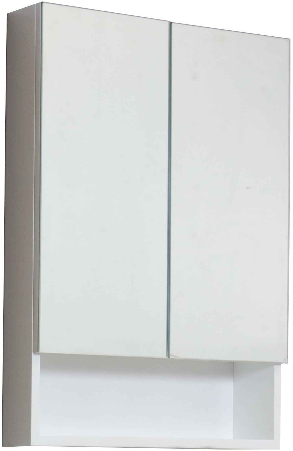 23.5-in. W 31-in. H Modern Plywood-Veneer Medicine Cabinet In White