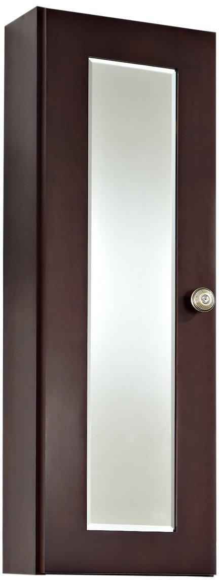 12-in. W 36-in. H Transitional Birch Wood-Veneer Medicine Cabinet In Coffee