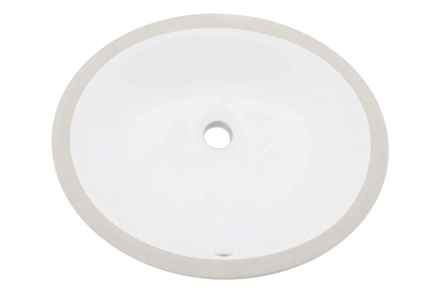 16.5-in. W CUPC Oval Bathroom Undermount Sink Set In White - White Hardware - Overflow Drain Incl.