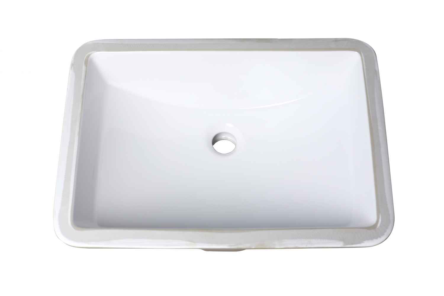 20.75-in. W CUPC Rectangle Bathroom Undermount Sink Set In White - Gold Hardware - Overflow Drain Incl.