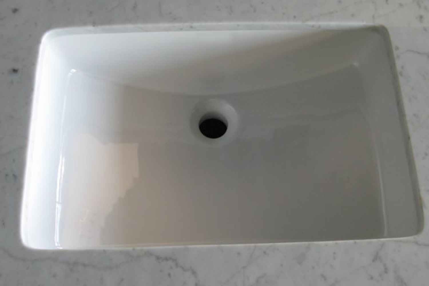 20.75-in. W CUPC Rectangle Bathroom Undermount Sink Set In White - Gold Hardware - Overflow Drain Incl.