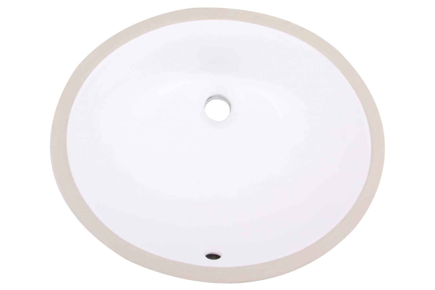 18.125-in. W CUPC Oval Bathroom Undermount Sink Set In White - Brushed Nickel Hardware - Overflow Drain Incl.