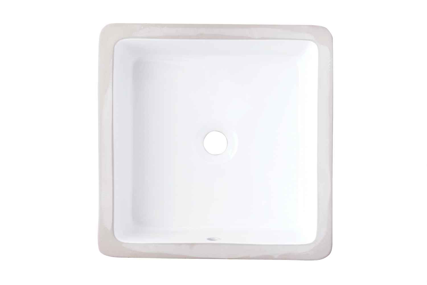 16-in. W CUPC Square Bathroom Undermount Sink Set In White - Oil Rubbed Bronze Hardware - Overflow Drain Incl.