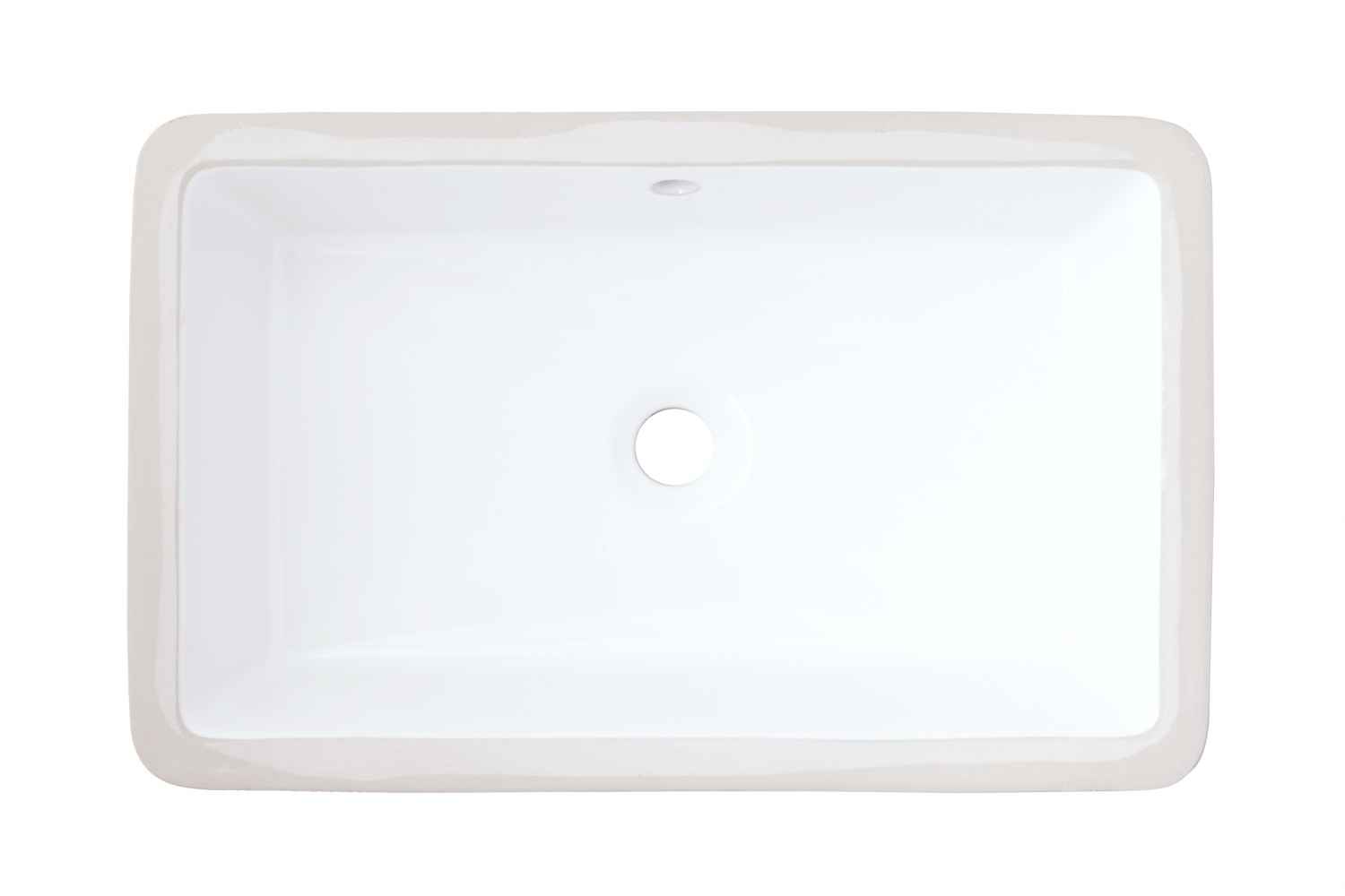 21.875-in. W CUPC Rectangle Bathroom Undermount Sink Set In White - Chrome Hardware - Overflow Drain Incl.