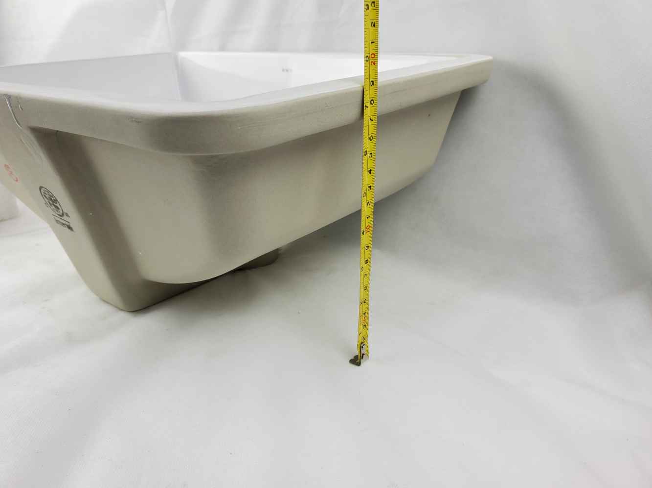 18-in. W CUPC Rectangle Bathroom Undermount Sink Set In White - Oil Rubbed Bronze Hardware - Overflow Drain Incl.