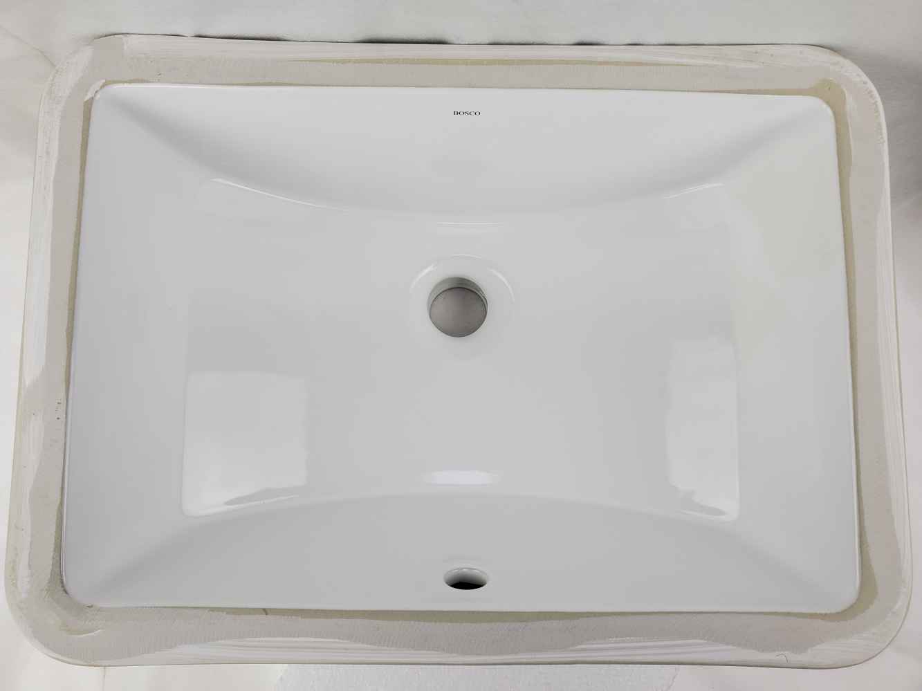 18-in. W CUPC Rectangle Bathroom Undermount Sink Set In White - Oil Rubbed Bronze Hardware - Overflow Drain Incl.