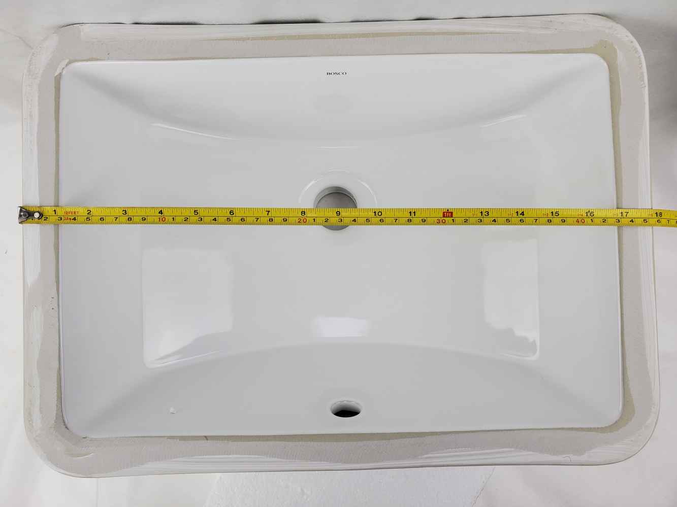 18-in. W CUPC Rectangle Bathroom Undermount Sink Set In White - Oil Rubbed Bronze Hardware - Overflow Drain Incl.