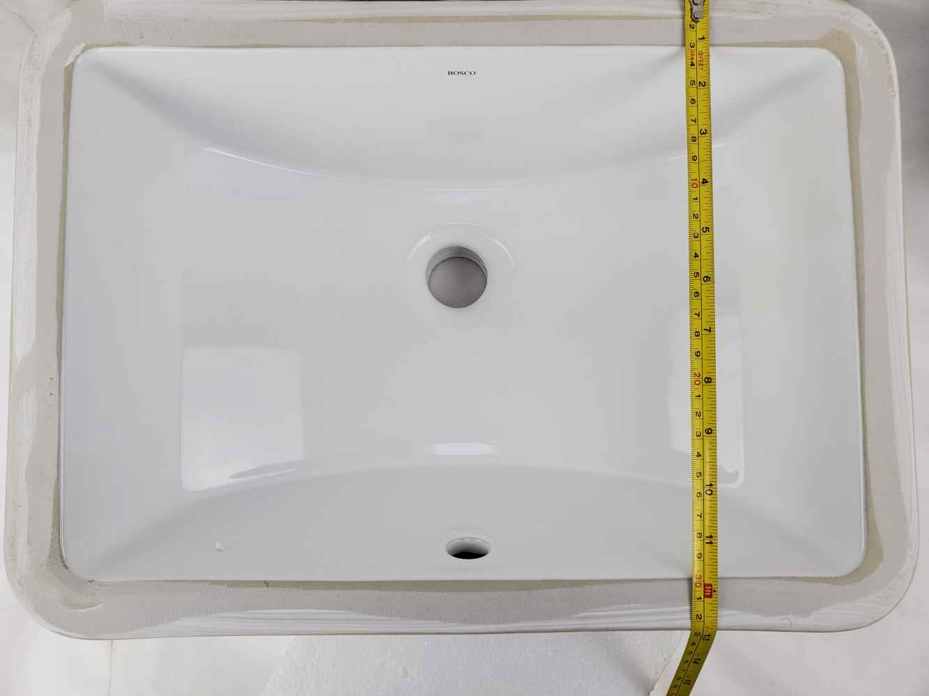 18-in. W CUPC Rectangle Bathroom Undermount Sink Set In White - Oil Rubbed Bronze Hardware - Overflow Drain Incl.