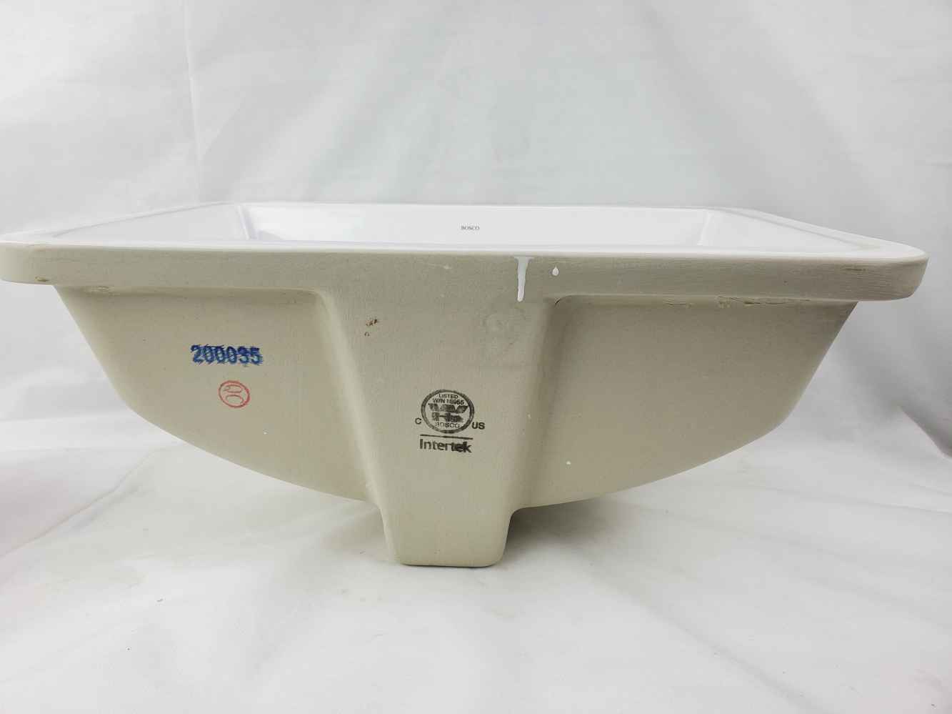 18-in. W CUPC Rectangle Bathroom Undermount Sink Set In White - Oil Rubbed Bronze Hardware - Overflow Drain Incl.