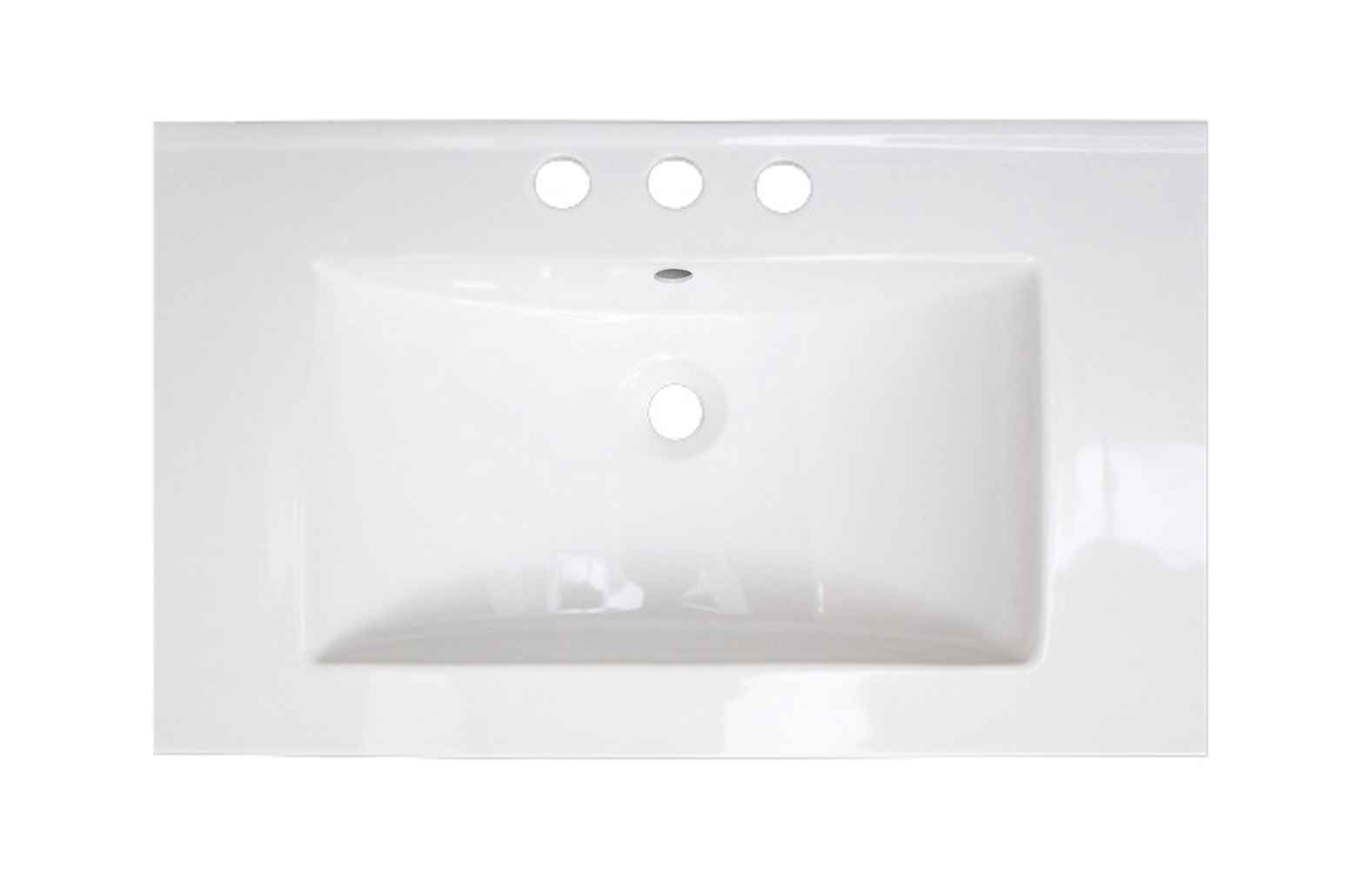 32-in. W 3H8-in. Ceramic Top Set In White Color - Drain Incl.